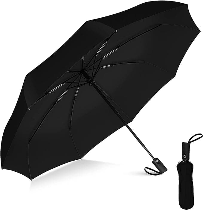 FIGMENT Windproof Travel Umbrella, Automatic Open Close, Big Size for Men, Women, Kids, UV Protection, Stylish Folding Umbrella, Compact 3 Fold Design, Rain and Sun Umbrella, Lightweight product image