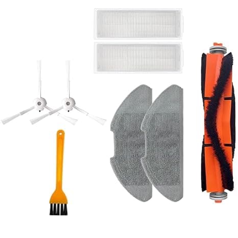 ABRALE Replacement Replenishment Combo Kit Part for Mi Robot Vacuum-Mop 2 Pro (Includes Filters, Bristle Brush, Mop Cloths, Side Brushes and Cleaning Tool),‎MJST1SHW thumbnail 4