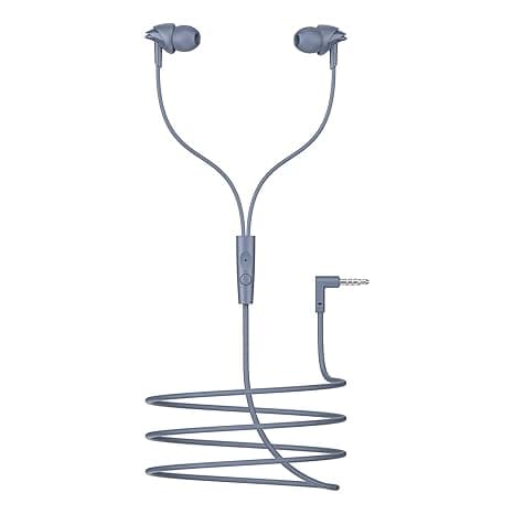 Boat 2025 Launch Bassheads 213L, 10mm Drivers, Signature Sound, in-Line Microphone, Integrated Controls, 3.5mm L-Shaped Connector & 120cm Braided Cable Wired Earphones with Mic (Active Grey) thumbnail 4