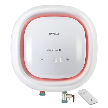 Havells Adonia R 25L Storage Water Heater(Geyser)|Color Changing Temp Sensing LED Indicator|Digital Display|Remote Control|5 Star|Warranty:7 Year on Tank |Shock safe Plug|Free Installation& Flexi Pipe thumbnail 6