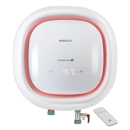 Havells Adonia R 25L Storage Water Heater(Geyser)|Color Changing Temp Sensing LED Indicator|Digital Display|Remote Control|5 Star|Warranty:7 Year on Tank |Shock safe Plug|Free Installation& Flexi Pipe thumbnail 5
