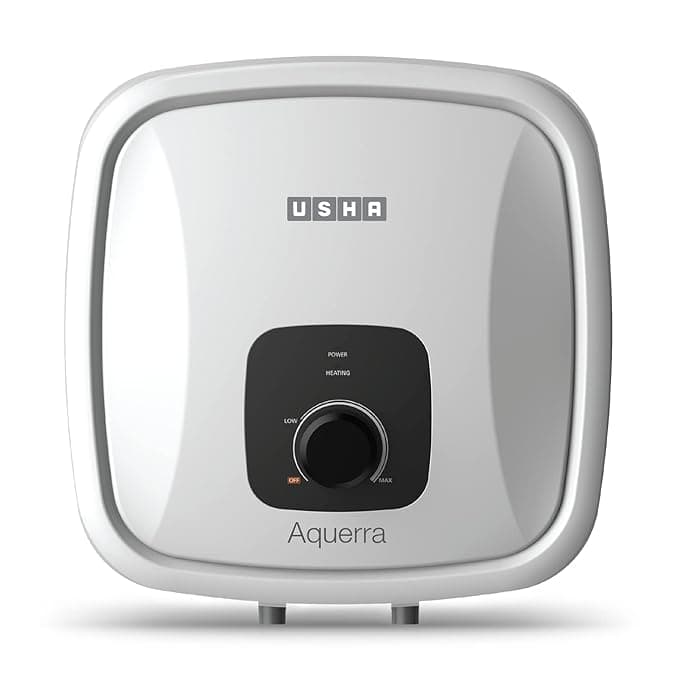 Usha Aquerra 25 Litre 5 Star Storage Water Heater (White), Wall Mounting thumbnail 1