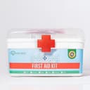 First Aid Kit – 22 Items, 65 Pieces – Complete Emergency Medical Box for Home, Office, Car, Travel, School & Outdoor Use – Compact, Durable Plastic Case with Supplies