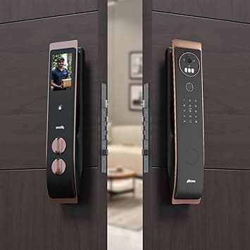 Ozone 3D Facial Recognition Smart Door Lock for Wooden & Metal Doors, 6-Way Access, 45-120 mm Door Thickness, Free Installation, 3 Years Warranty (Rose Gold) thumbnail 7