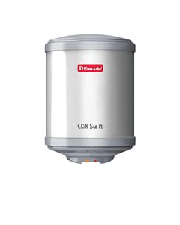 Racold CDR Swift 15 Litre 3kW 5 Star BEE Rating Storage Water Heater | 33% Faster Heating than other 2kW Geysers | Titanium Coating on Tank | Rust-proof Body | Free Standard Installation & Pipes