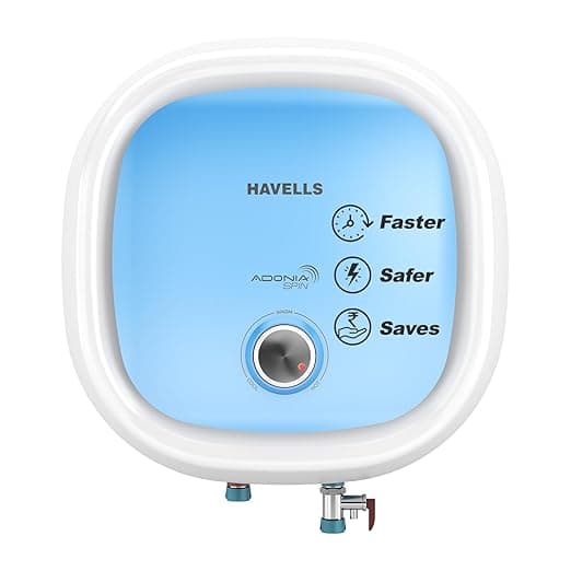 Havells All New Adonia Spin 25L 5 Star Storage Water Heater(Geyser)|Faster Heating|Safe to use|Saves electricity|Feroglas Coated Anti Rust Tank| Temp. setting knob|7 Yr. Tank Warranty| Made In India thumbnail 3