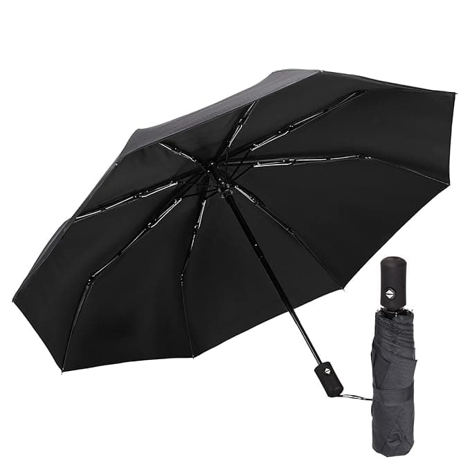 One-Click Auto Open/Close 3-Fold Travel Umbrella For Women, Men, & Kids, Sun & UV Protection Compact Lightweight Windproof Umbrella for Rain product image