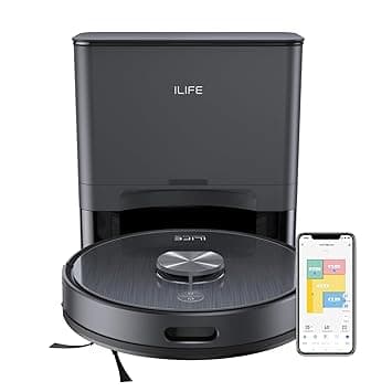 ILIFE T20s Pro Robot Vacuum Cleaner with Advanced LiDAR Navigation, Self-Emptying for Up to 10 Weeks, 6500Pa Suction, Simultaneous Vac and Mop, Multi Floor Maps, Customized Cleaning, App, Alexa & GH thumbnail 7