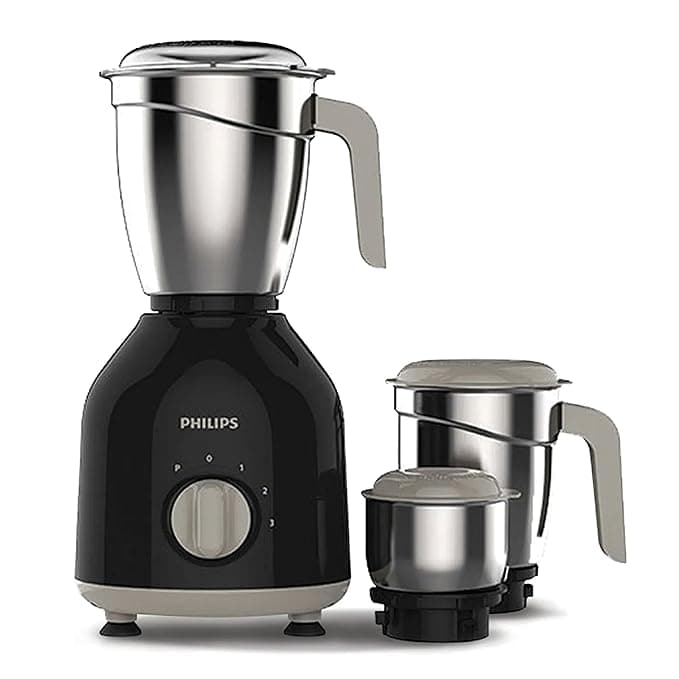 Philips HL7756/00 Mixer Grinder with 10-year warranty on product registration , 750W, 3 Jars (Black) thumbnail 1