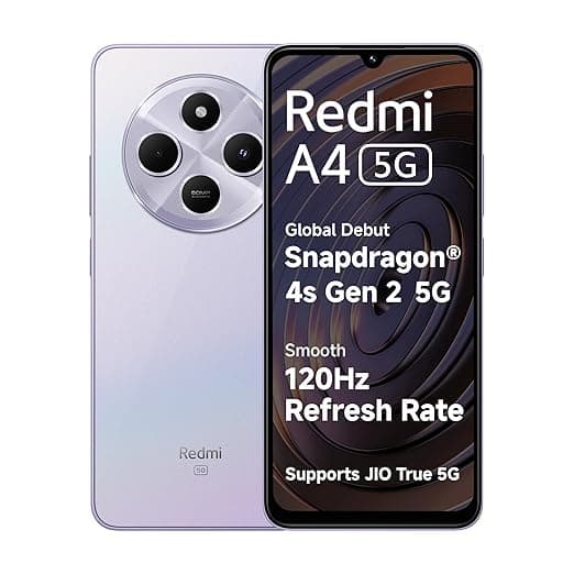 Redmi A4 5G (Sparkle Purple, 6GB RAM, 128GB Storage) | Global Debut SD 4s Gen 2 | Segment Largest 6.88in 120Hz | 50MP Dual Camera | 18W Fast Charging thumbnail 3