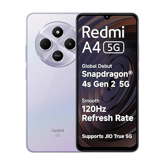 Redmi A4 5G (Sparkle Purple, 6GB RAM, 128GB Storage) | Global Debut SD 4s Gen 2 | Segment Largest 6.88in 120Hz | 50MP Dual Camera | 18W Fast Charging thumbnail 2