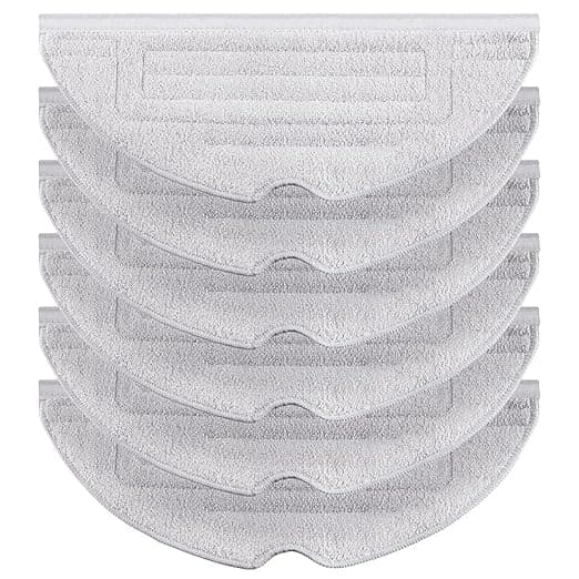 6 Pcs Silver Ion Mop Cloth Pad for Roborock S7 S7+ S7 MaxV S7 MaxV Plus S7 MaxV Ultra Q7 Max+ Series Robot Vacuum Microfiber Roborock Vibrairise Mopping Pad Replacement Parts (Light Gray). thumbnail 3