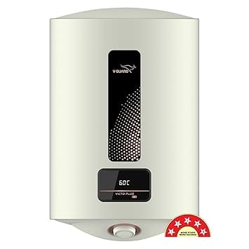 V-Guard Victo Plus DG Geyser 15 Litre Water Heater with Shock Prevention Module & Digital Display | BEE 5 Star Rating | Vitreous Enamel Coating | Free PAN India Installation & Connection Pipes| White - Image 7