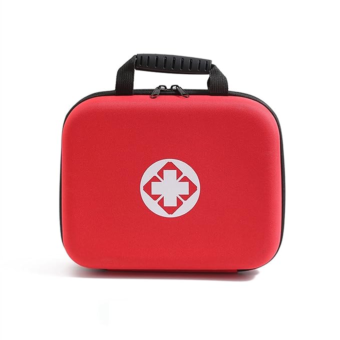 House of Quirk Oxford First Aid Kit, Medical Emergency Rescue Bag, First Aid Essential Box, 1St Aid Kit, For Home, Office, Car, Camping, Travel, Hiking, Outdoor - Red