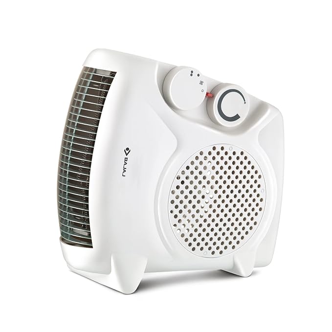 Bajaj Majesty RX10 Room Heater For Home | 2 Heat Settings 1000W/2000 Watts | Triple Safety Assurance | Adjustable Thermostat | Two Way Installation | Heat Convector Room Heater | 2-Yr Warranty 【White】 - Image 1