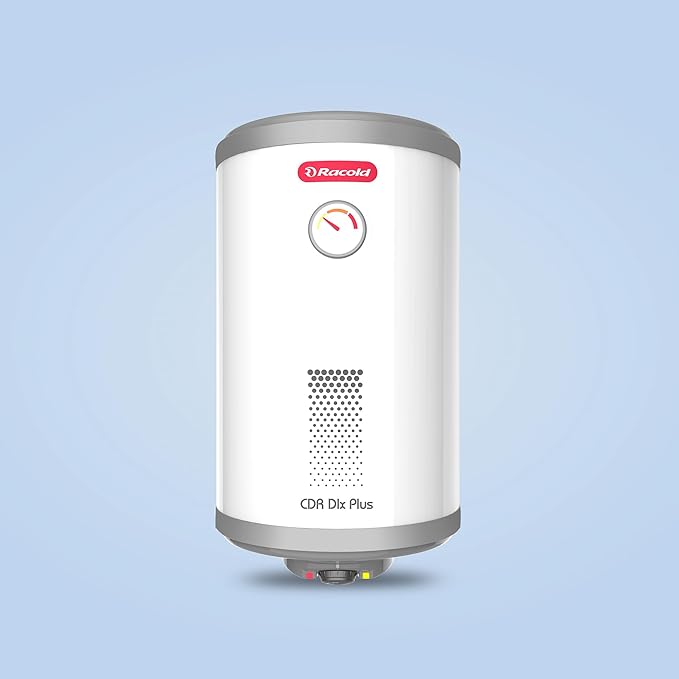 Racold CDR DLX Plus 25L Vertical Energy Efficient Storage Water Heater(Geyser) with Free Standard Installation & Pipes| Temperature Display|Temperature Knob|Titanium Enameled Coating,BEE 5 star rating - Image 1