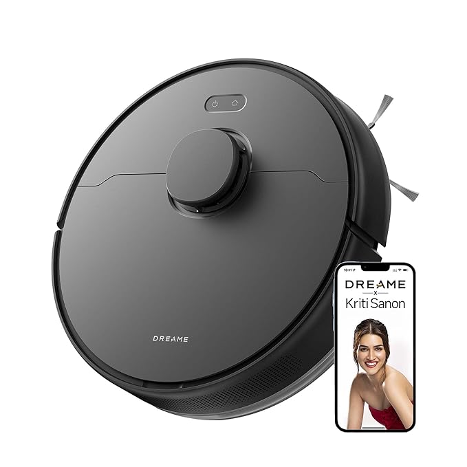 DREAME F10 Black 2 in 1 Robot Vacuum Cleaner & Mop, 13,000Pa Suction, 300min Runtime, Smart LiDAR Navigation, 2-in-1 Cleaning & Voice Control with App