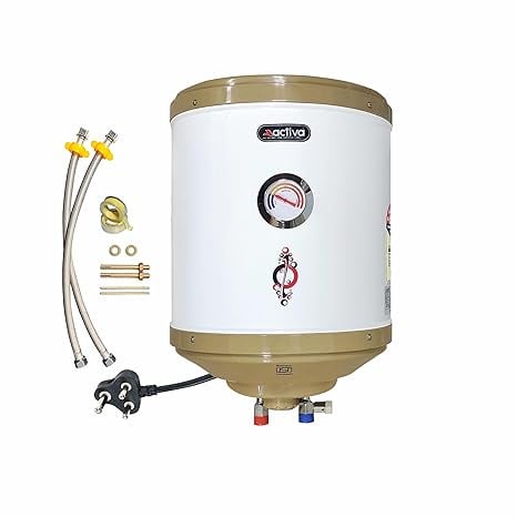 Activa 15L Water Heater Geyser with Temperature Meter, 2 KVA ISI Cooper Element, 0.75mm Anti Rust Coated Tank, ABS Body, BEE 5 Start Rated, Adjustable Thermostat, Free Instalation Kit, 5 Year Warranty - Image 4
