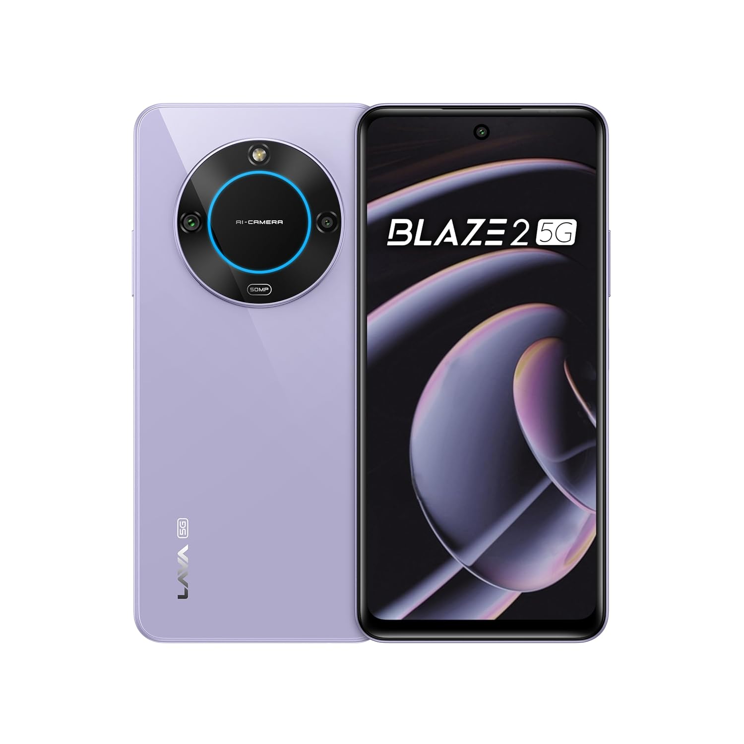 Lava Blaze 2 5G (Glass Black, 4GB RAM, 64GB Storage) | 50MP AI Camera | 90Hz Display