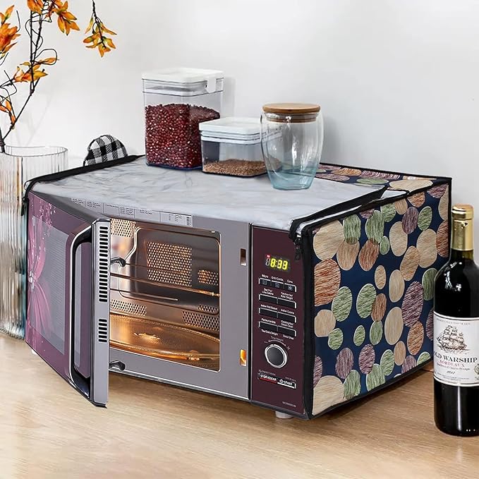 Microwave Oven Cover for Samsung 28 Litre Convection Microwave Oven (MC28A5013AK/TL, Black) (52X49X31 Cms, Multi Color)