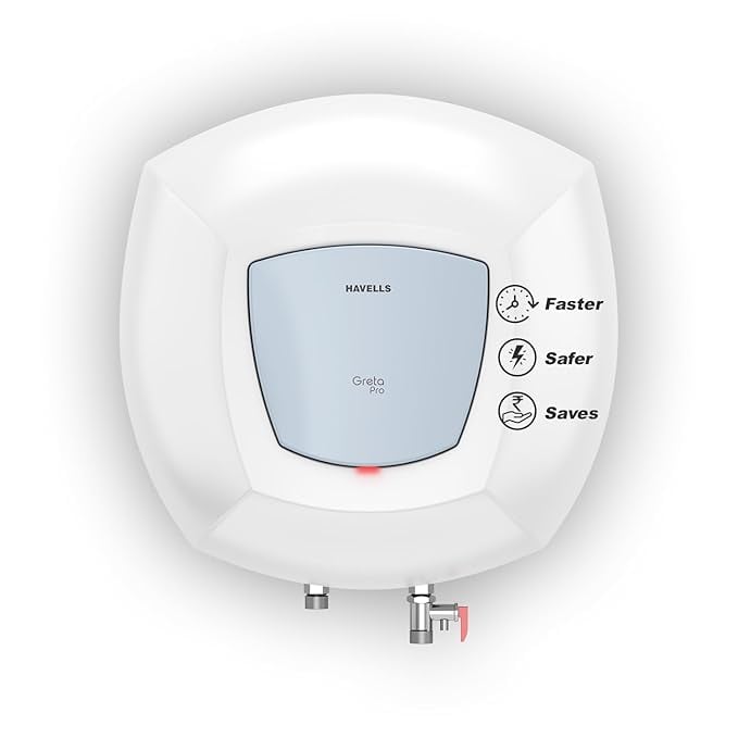 Havells All New Greta Pro 25L 5 Star Storage Water Heater (Geyser) | Faster Heating | Safe to use | Saves electricity |Engineered for Hard Water | Feroglas Coated Anti Rust Tank | Made in India Havells All New Greta Pro 25L 5 Star Storage Water Heater (Geyser) | Faster Heating | Safe to use | Saves electricity |Engineered for Hard Water | Feroglas Coated Anti Rust Tank | Made in India