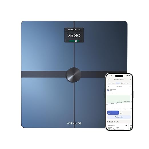 Withings Body Smart - Accurate Scale for Body Weight and Fat Percentage, Body Composition Wi-Fi and Bluetooth, Baby Weight Smart Scale Apple Compatible, Bathroom Scale,FSA/HAS, Black - Image 1