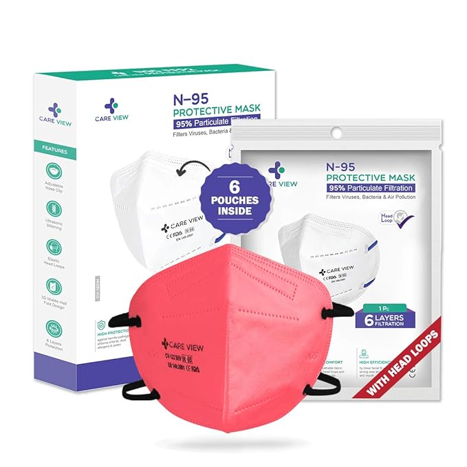 Careview N-95 Anti Pollution Face Mask with 2 Melt Blown Layers - Coloured Masks (4 Colours)