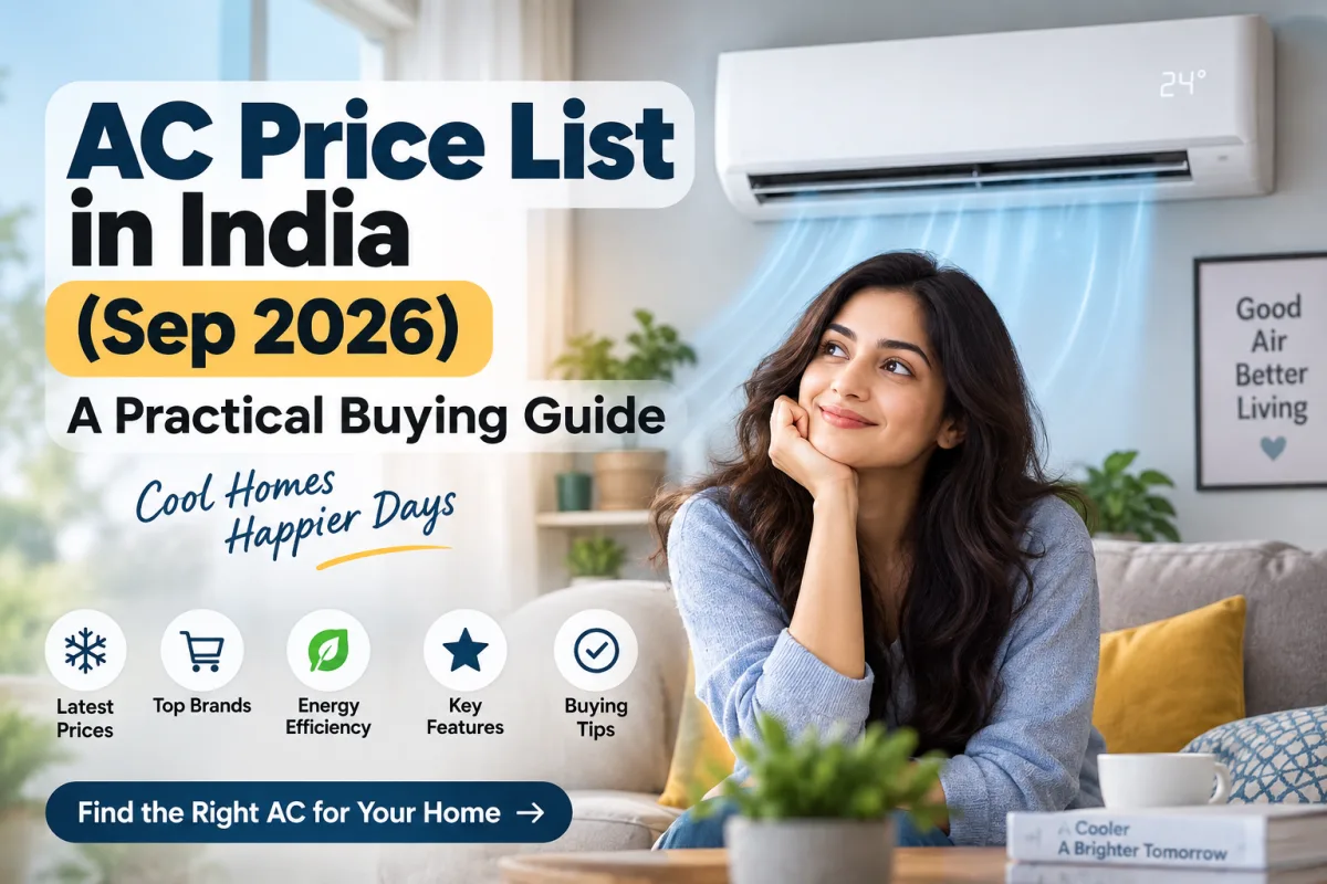 AC Price List in India (Sep 2026): A Practical Buying Guide