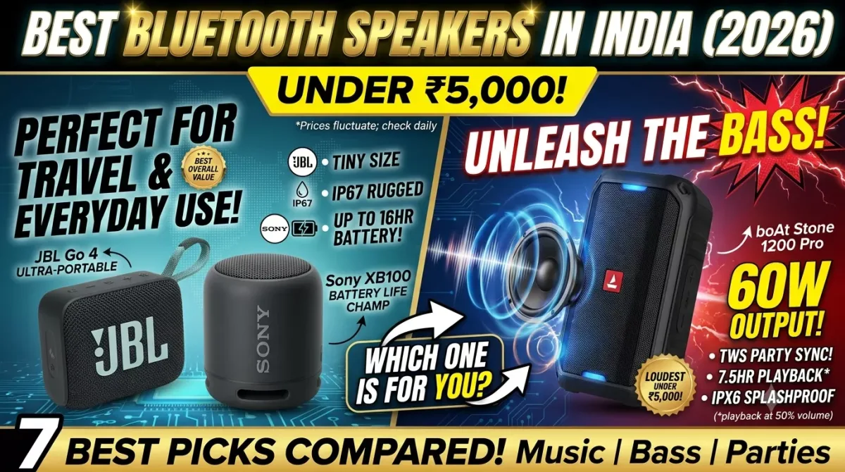 Best Bluetooth Speakers Under ₹5,000 in India (2026)