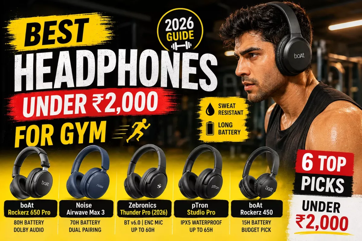 Best Headphones Under ₹2000 for Gym in India (2026)