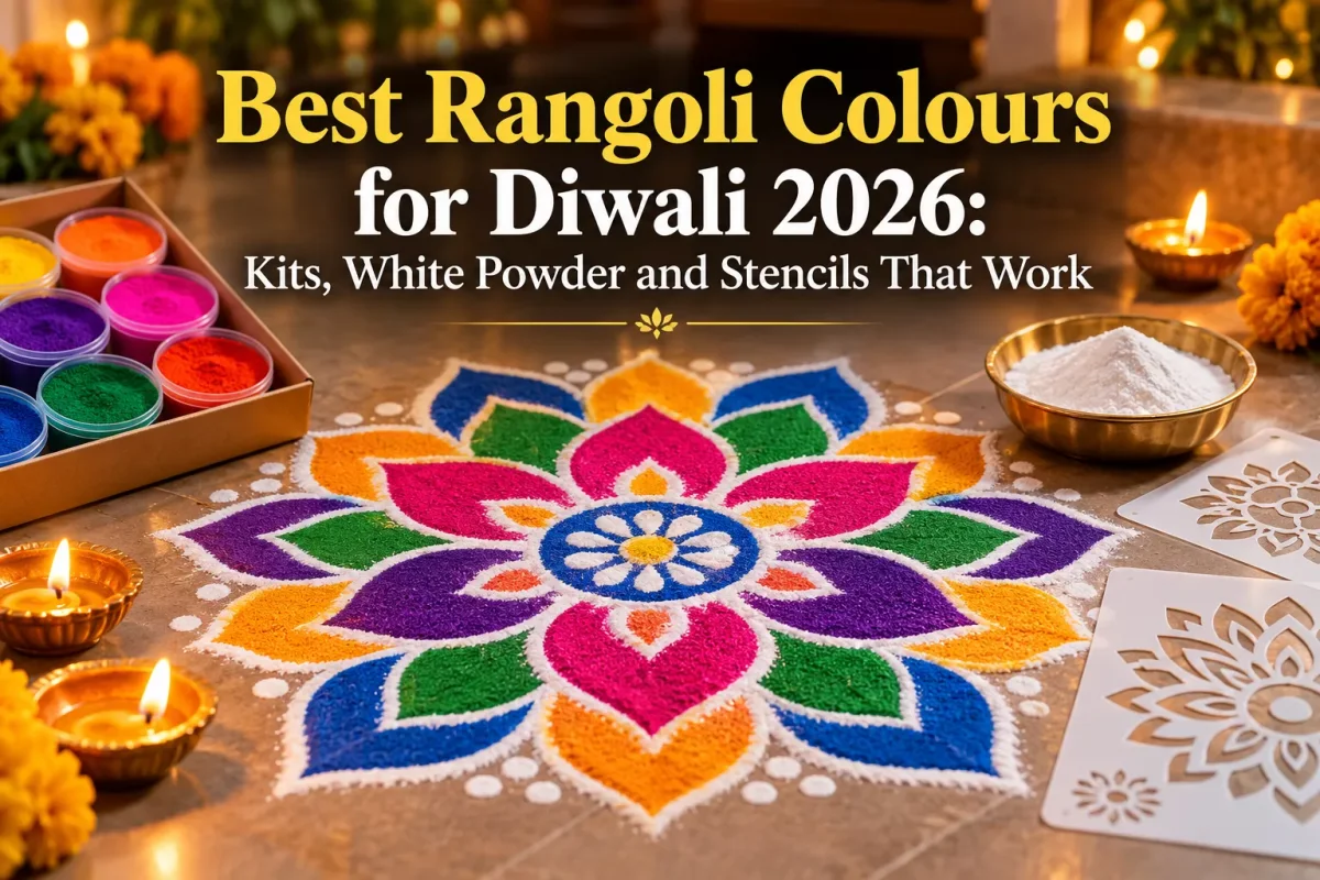 Best Rangoli Colours for Diwali 2026: Kits, White Powder and Stencils That Work