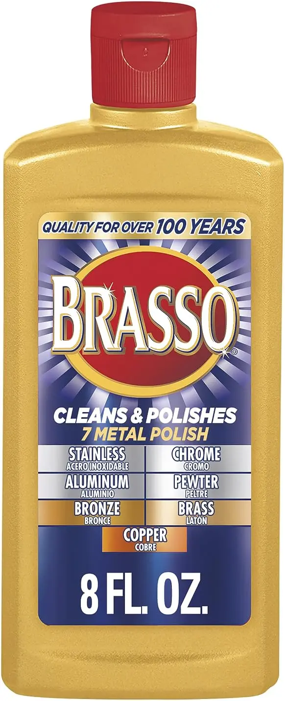 Brasso Metal Polish (235 ml) Brasso metal surface polish 8 oz bottle for brass and copper