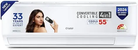 Cruise 1 Ton 3 Star VarioQool Split AC Cruise 1 Ton VarioQool split AC, white indoor unit with a smooth, modern aesthetic and central brand emblem.