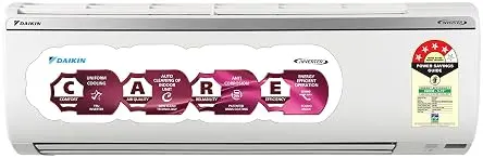 Daikin 1.5 Ton 4 Star Inverter Split AC Daikin 1.5 Ton 4 Star Inverter Split AC with a white indoor unit, triple display, and internal stabilizer.