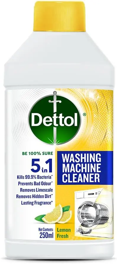 Dettol 5 in 1 washing machine cleaner and descaling liquid lemon 250 ml