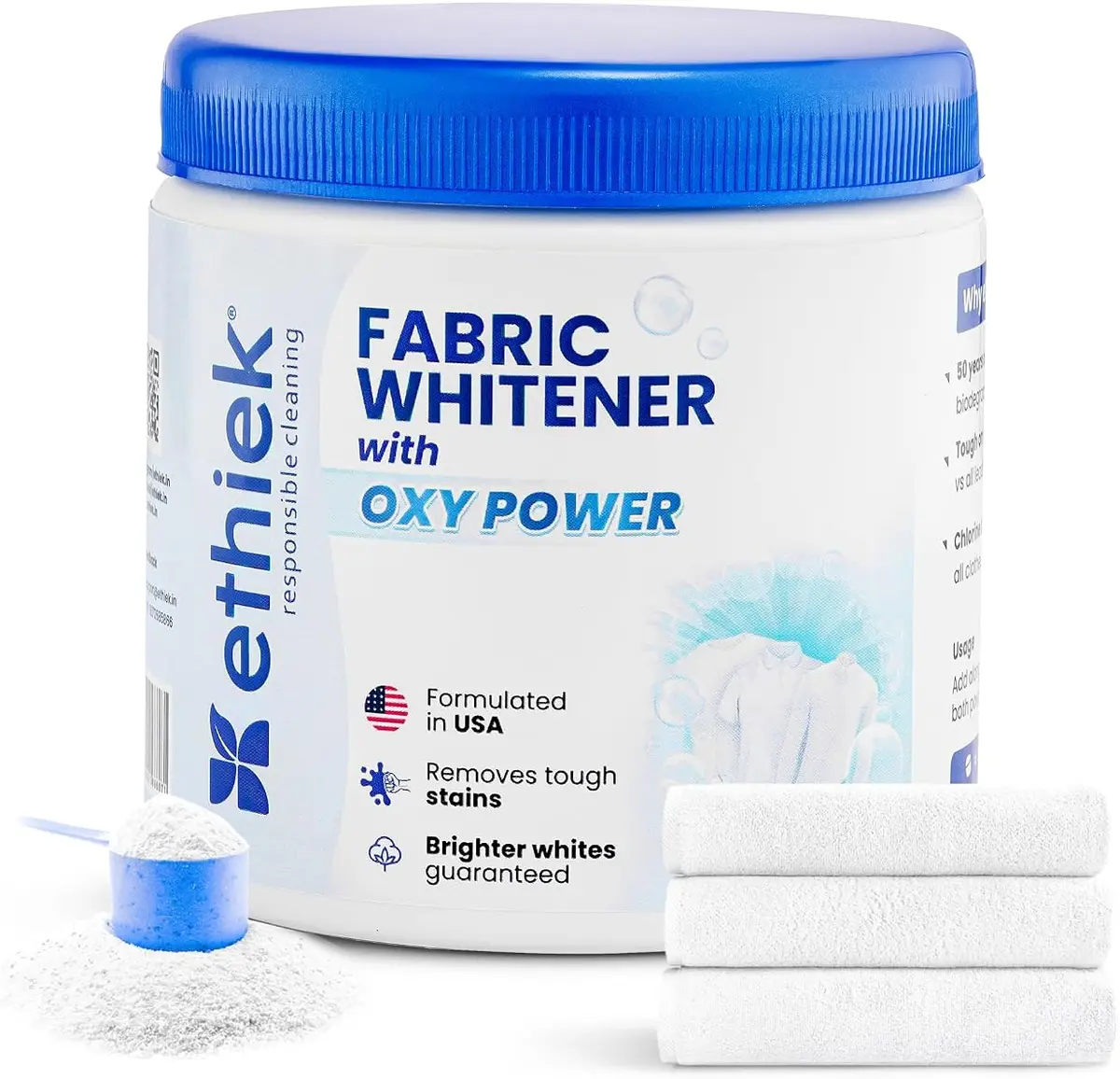 Ethiek fabric whitener 400 g for white clothes chlorine bleach free