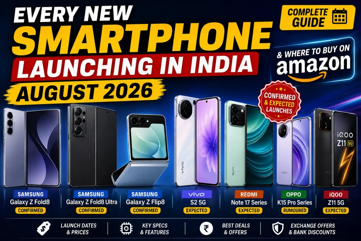 Every New Smartphone Launching in India in August 2026 — And Where to Buy Them on Amazon