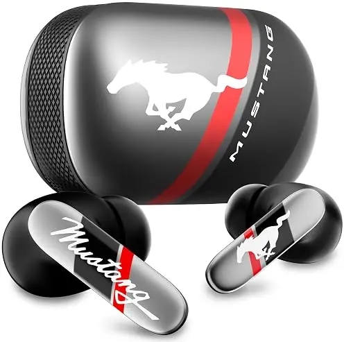 GOBOULT Mustang Dyno Earbuds GOBOULT Mustang Dyno silver wireless earbuds in a compact charging case with a modern, sleek finish.