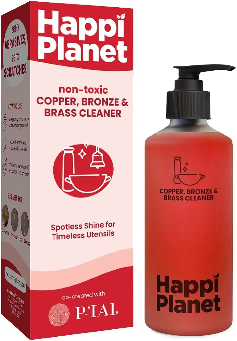 Happi Planet Copper, Bronze & Brass Cleaner Gel (300 ml) Happi Planet copper bronze and brass cleaner gel 300 ml bottle