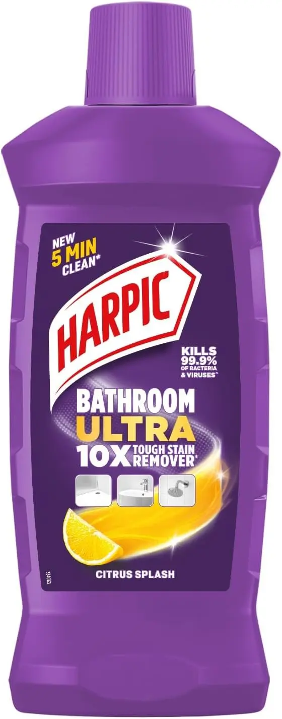 Harpic Bathroom Cleaner Ultra, Citrus Splash (1 L) Harpic Bathroom Cleaner Ultra citrus splash 1 litre bottle
