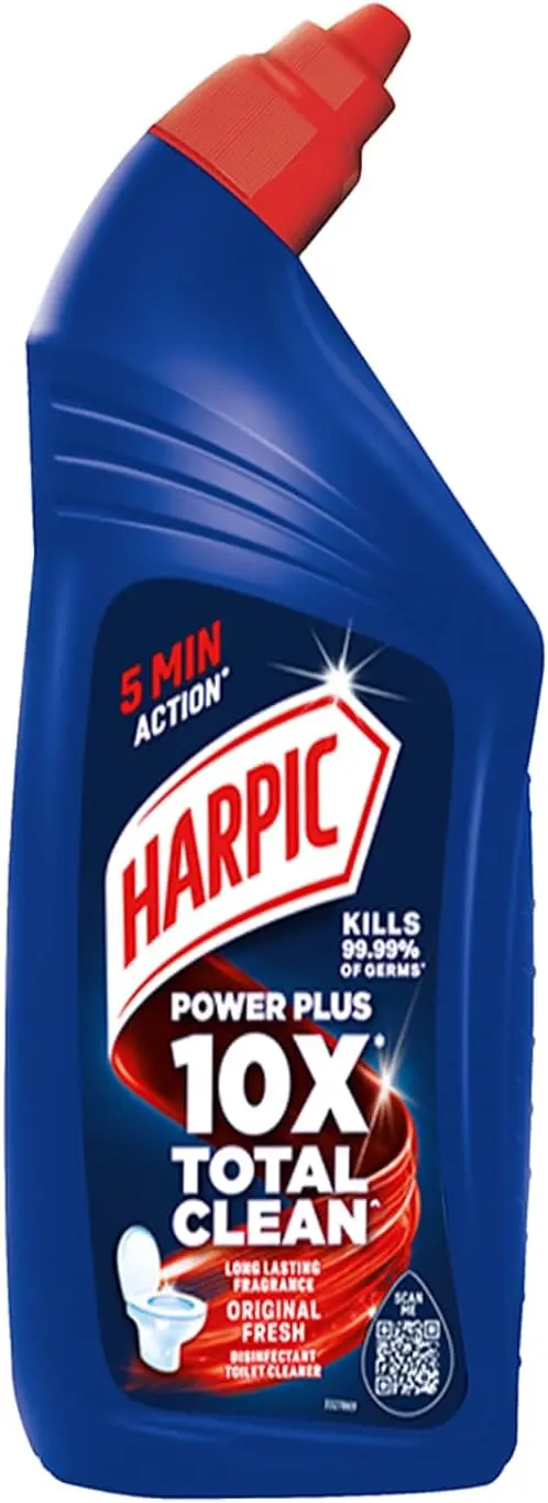 Harpic Power Plus Toilet Cleaner, Original (1 L) Harpic Power Plus disinfectant toilet cleaner original 1 litre bottle