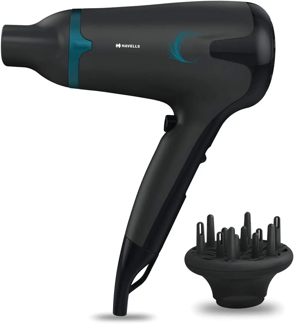 Havells HD3270 1700W Hair Dryer with Diffuser Havells HD3270 1700W black hair dryer with diffuser and thin concentrator
