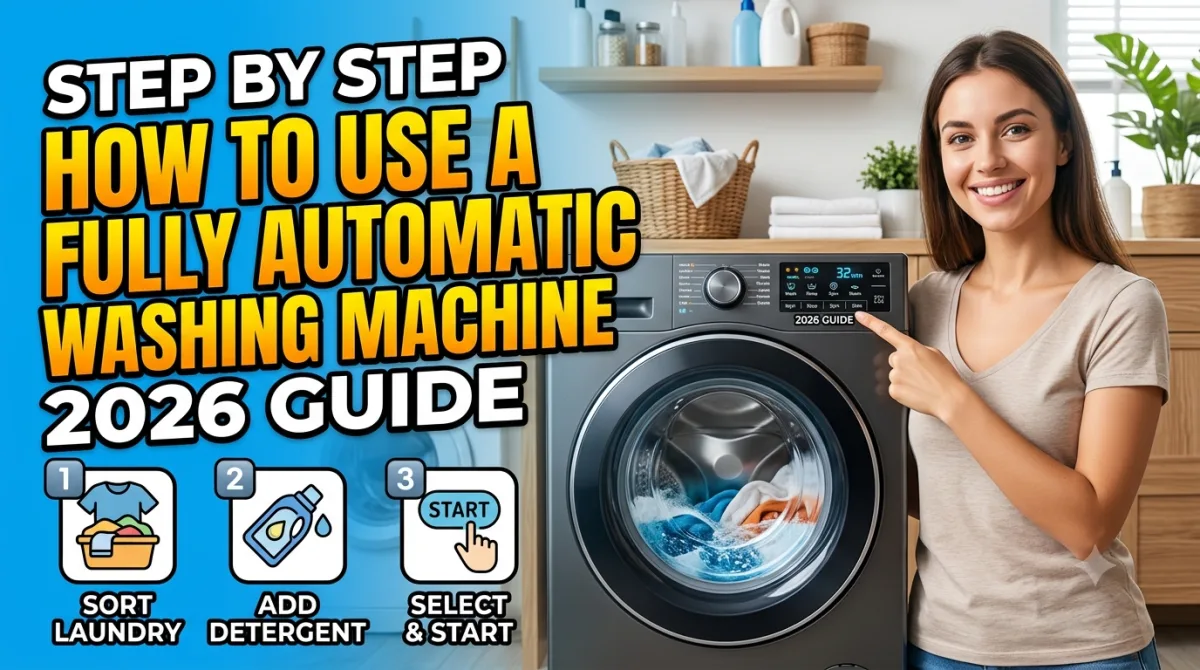 How To Use A Fully Automatic Washing Machine Step By Step (2026 Guide)