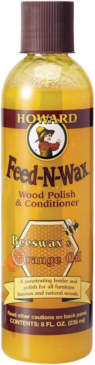 Howard Feed-N-Wax (236 ml) Howard Feed-N-Wax wood polish and conditioner 236 ml bottle