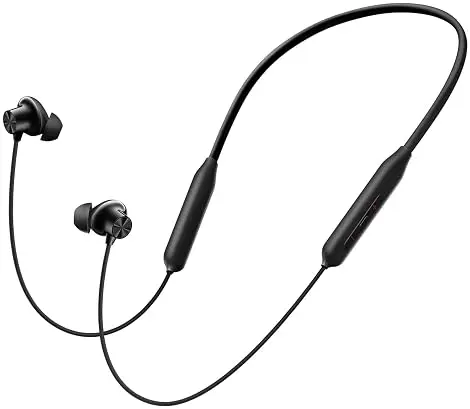 OnePlus Bullets Wireless Z3 OnePlus Bullets Wireless Z3 neckband earphones with ergonomic earbuds and a flexible silicone neck cable.