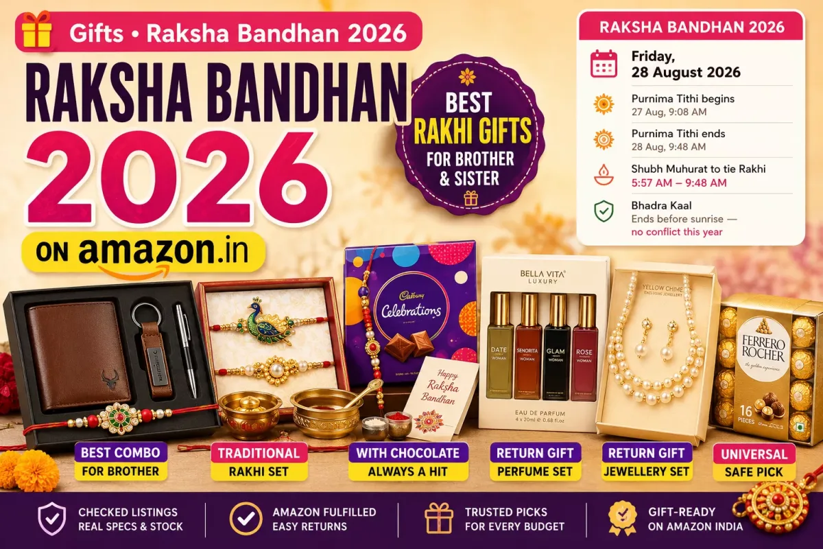 Raksha Bandhan 2026: Best Rakhi Gifts for Brother & Sister on Amazon India