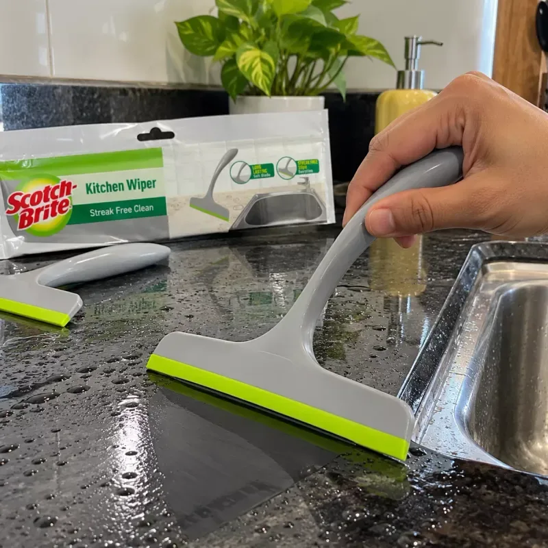 Scotch-Brite Small Wiper (squeegee) Scotch-Brite kitchen wiper clearing water off a granite counter