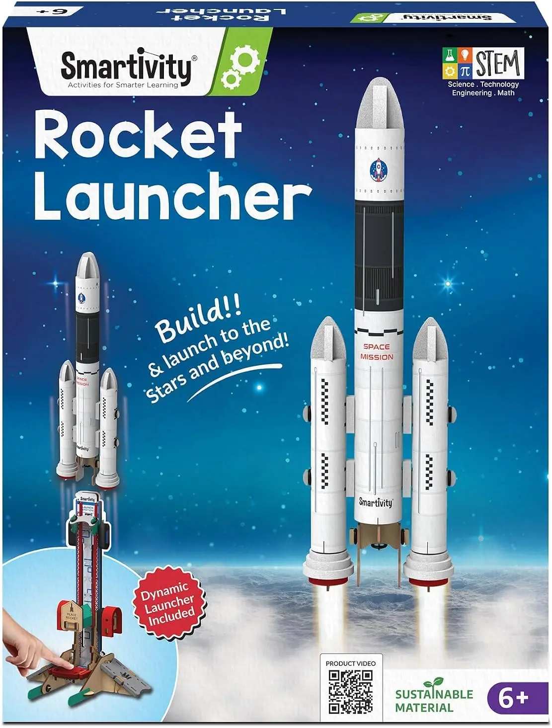 Smartivity DIY Rocket Launcher STEM Kit Smartivity DIY wooden rocket launcher STEM kit assembled with rocket